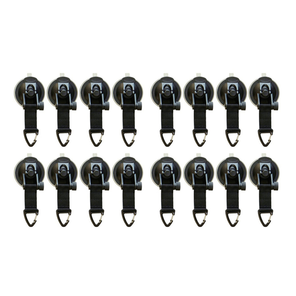 Lot de 16 crochets de fixation à ventouse pour bâche de camping comme auvent latéral de voiture