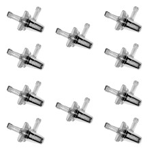 Lot de 10 filtres à carburant universels à angle droit pour moto, tuyaux de 1/4 pouce et 6 mm