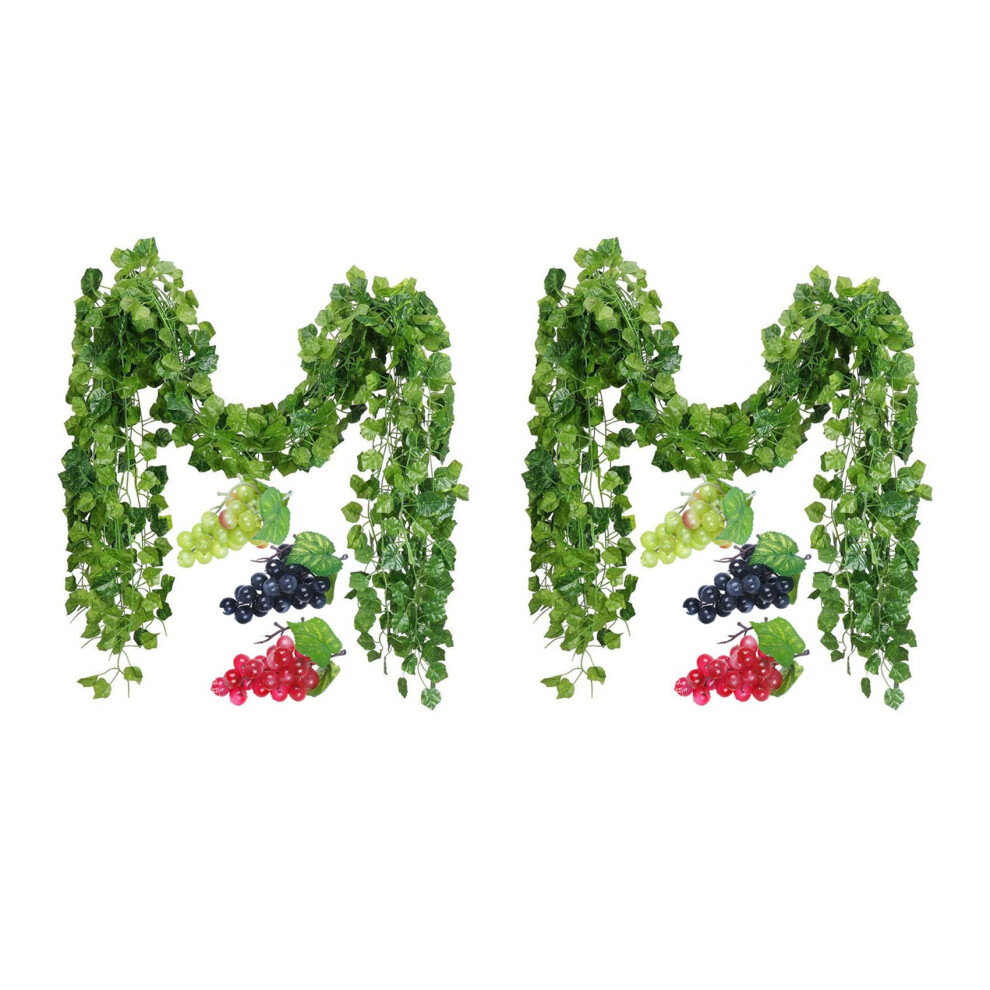 Lot de 24 vignes artificielles en forme de lierre avec 6 cordes pour décoration murale de mariage ou de maison