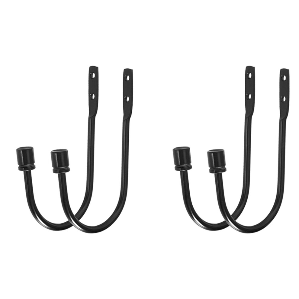 Lot de 4 embrasses de rideaux, crochets muraux pour rideaux, support décoratif en métal pour rideaux de fenêtre