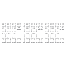 Lot de 90 porte-cartes en forme de cur, support de table pour photos, clips de menu pour fĂŞte de mariage, argent