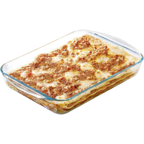 Pyrex Pyrex Rectangular Glass Roasting Dish, Clear, Size: 40 x 27 cm, Glass Rectangular Roaster, Oven Baking Dish, Highly Thermal Resistant 1