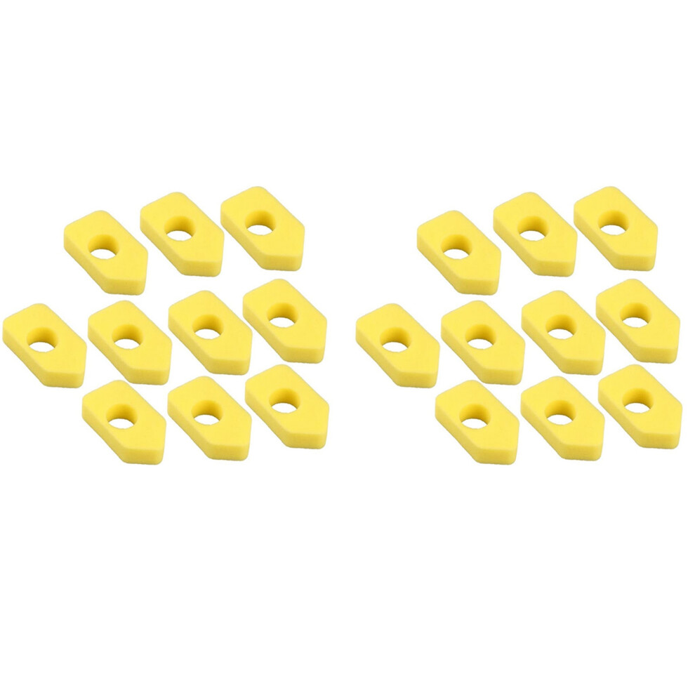 Lot de 20 filtres à air jaunes pour Briggs Stratton 698369 Filtres à air pour équipement électrique Pièces de tondeuse à gazon