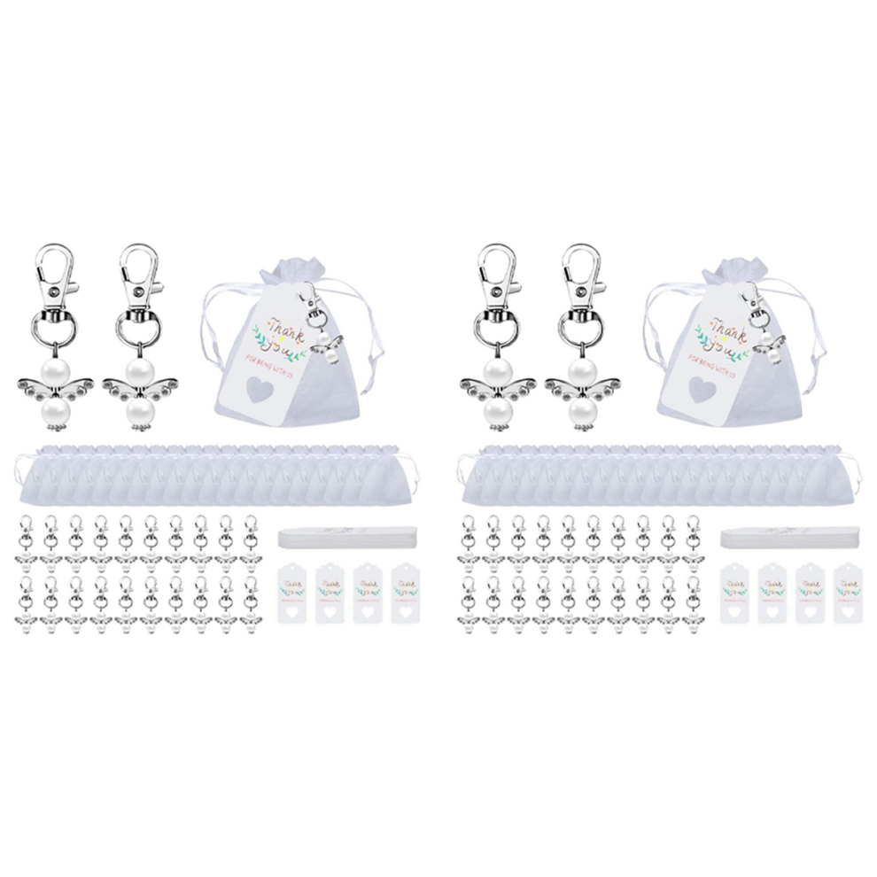 Porte-clés ange gardien, 40 pièces, cadeaux de fête, baptême, mariage, communion, confirmation, porte-clés, cadeau de remerciement pour filles