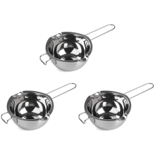 Pot à chocolat en acier inoxydable à double bain-marie 3X, outil de trempage de chocolat, bol de fusion étanche