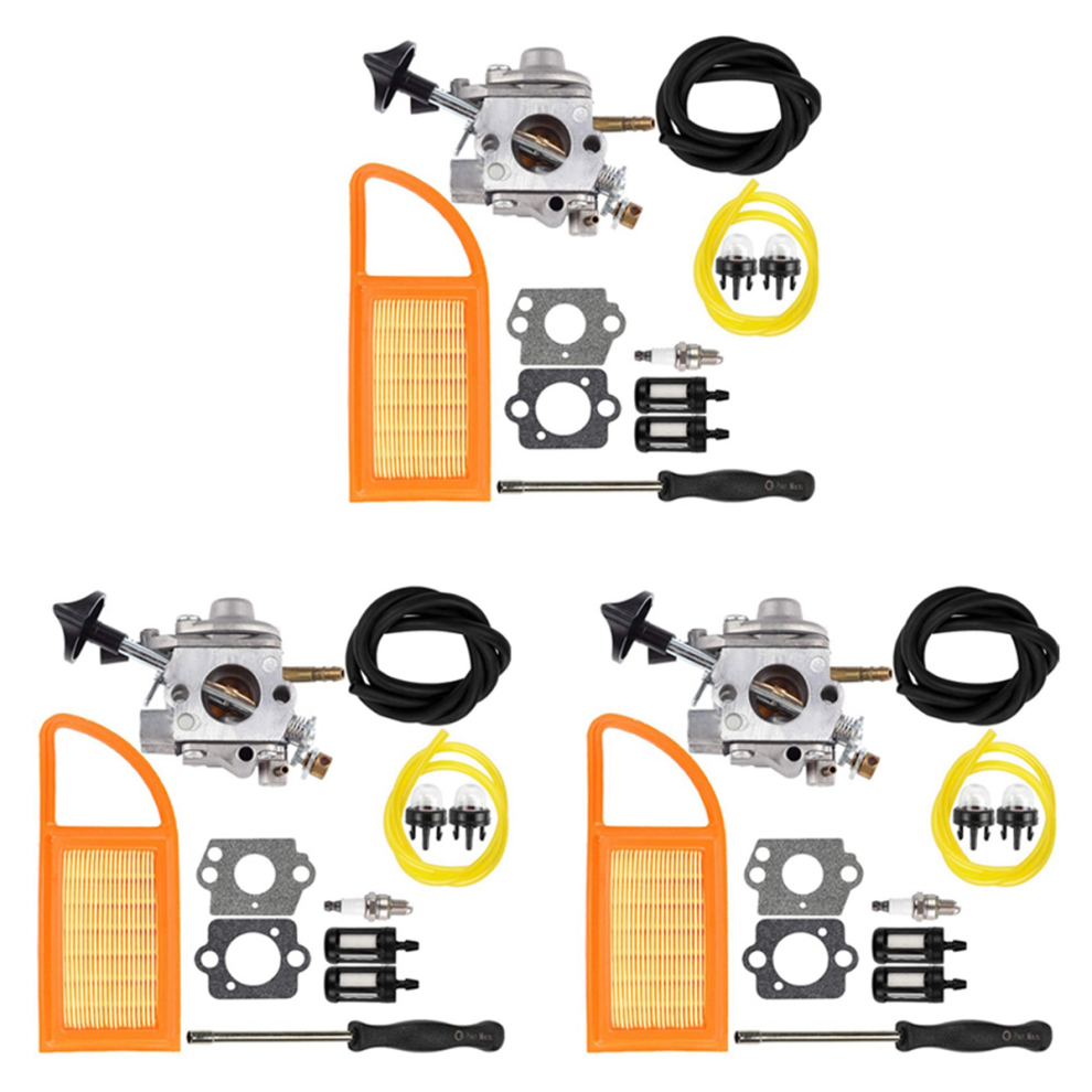 Kit de reconditionnement de carburateur et filtre à air pour souffleur à dos Stihl BR500 BR550 BR600, 3 pièces