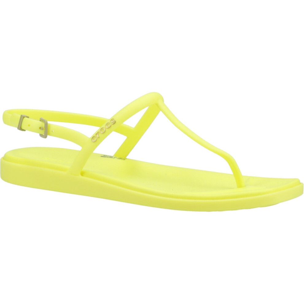 (Green, 8 (Adults')) Crocs Miami Thong Flip TPU Women's Acidity Sandals