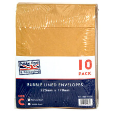 Gold Bubble Envelope 170 X 225 C (Pack of 10)