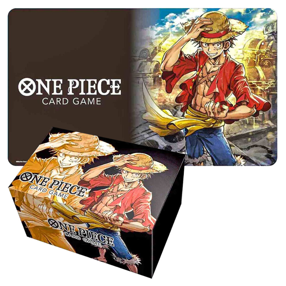 One Piece Card Game: Playmat and Storage Box Set - Monkey.D.Luffy