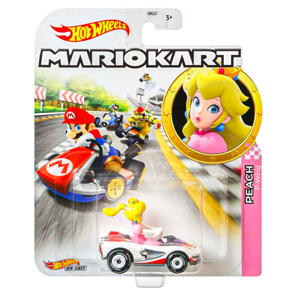 Hot Wheels Mario Kart - Princess Peach P-Wing-image-OPC-PFVSQQW-NEW