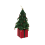Christmas Tree with LED 115cm Festive Tree with Gift Box Base and 55 LED Lights 1