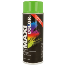 Maxi Colour Yellow Green Glossy Spray Paint 400ml Multi Surface Metal Plastic