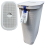 Addis Faux Hessian 40L Slim Laundry Hamper Light Grey Recycled Plastic Compact Design 1