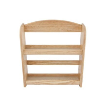 RB Spice Rack 2 Tier Hevea Wood 27cm Brown Compact Kitchen Organizer Storage