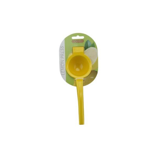Lemon Press Yellow Metal Durable Juicer Ergonomic Easy Clean Kitchen Tool 22cm