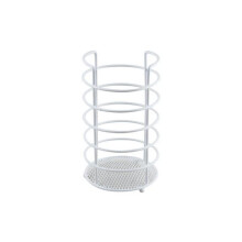 White Utensil Holder Steel Wire Cutlery Organizer and Drainer 22.5cm x 13cm