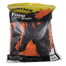 Sealey Worksafe® Foam Latex Gloves, Large - Pack of 12 Pairs 9140L/12