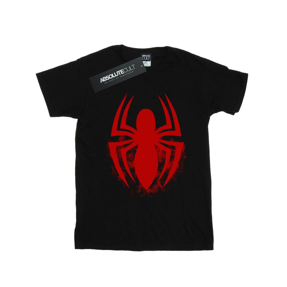 Spider-Man Logo Emblem Cotton Boyfriend T-Shirt