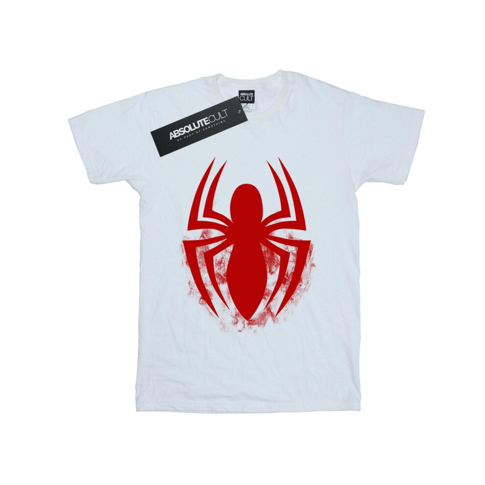 Spider-Man Logo Emblem Cotton Boyfriend T-Shirt