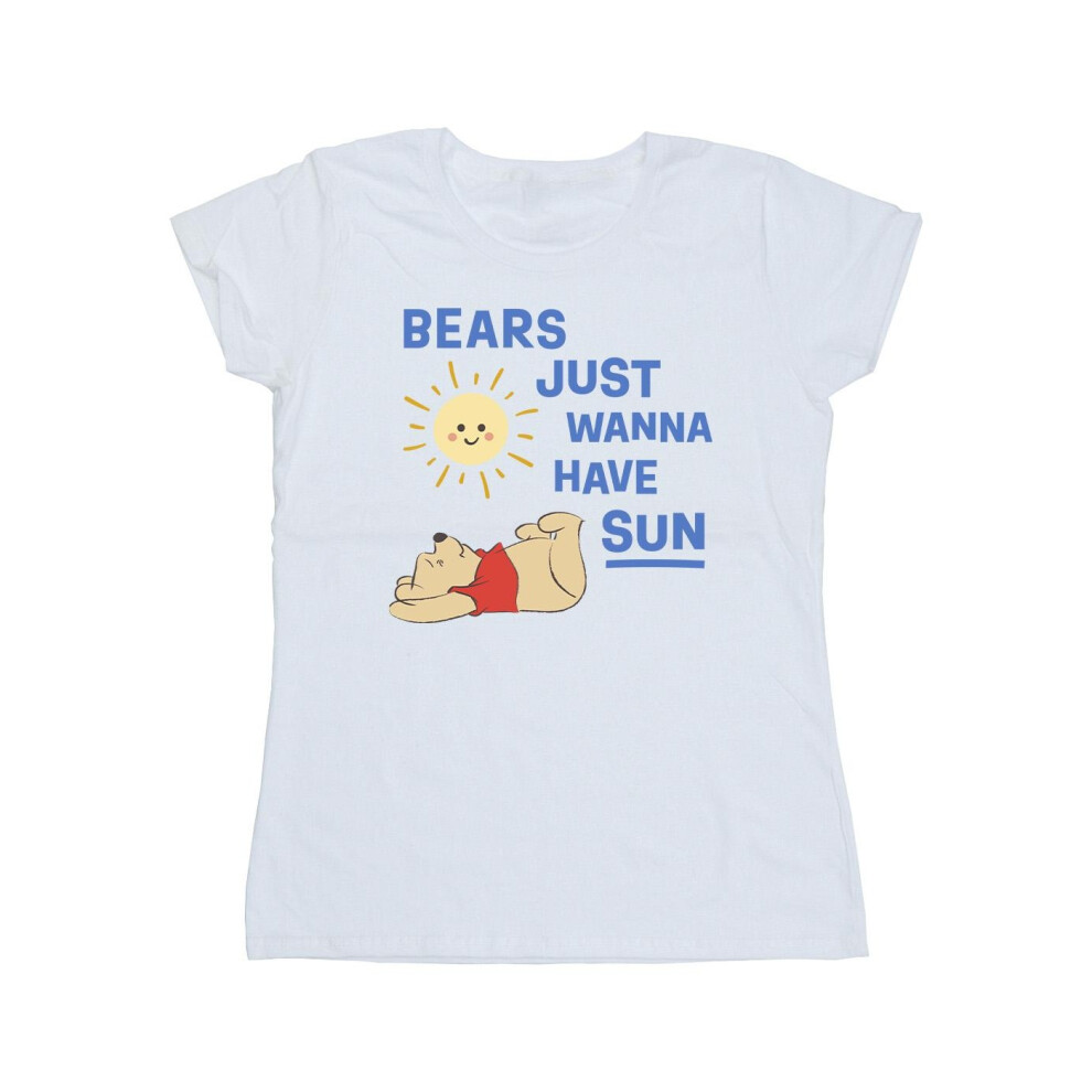 Winnie The Pooh Bears Just Wanna Have Sun Cotton T-Shirt