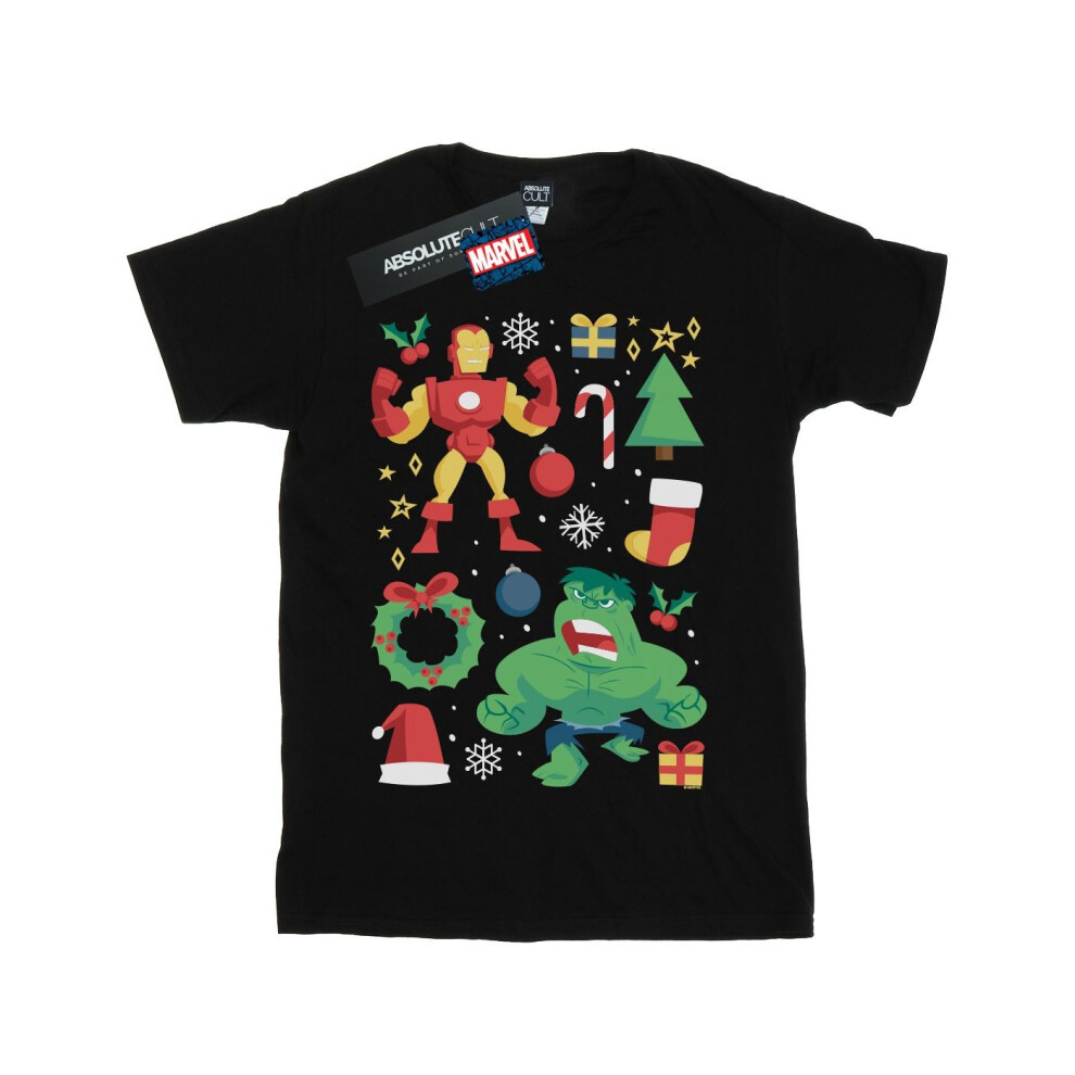 Iron Man And Hulk Christmas Day T-Shirt