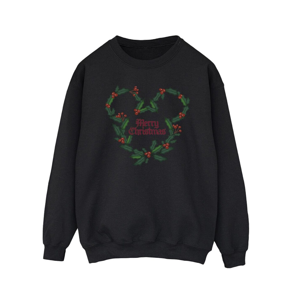 Mickey Mouse Merry Christmas Holly Sweatshirt