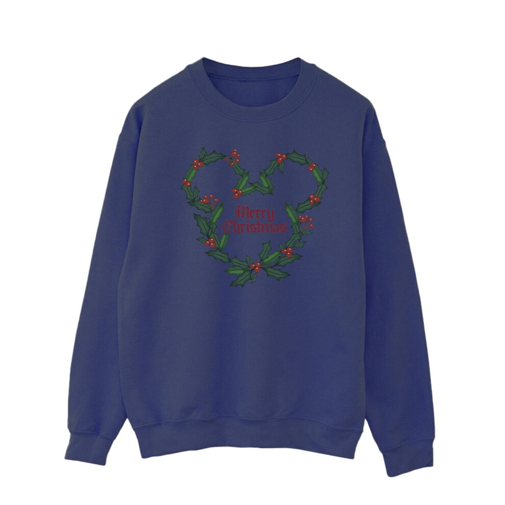 Mickey Mouse Merry Christmas Holly Sweatshirt