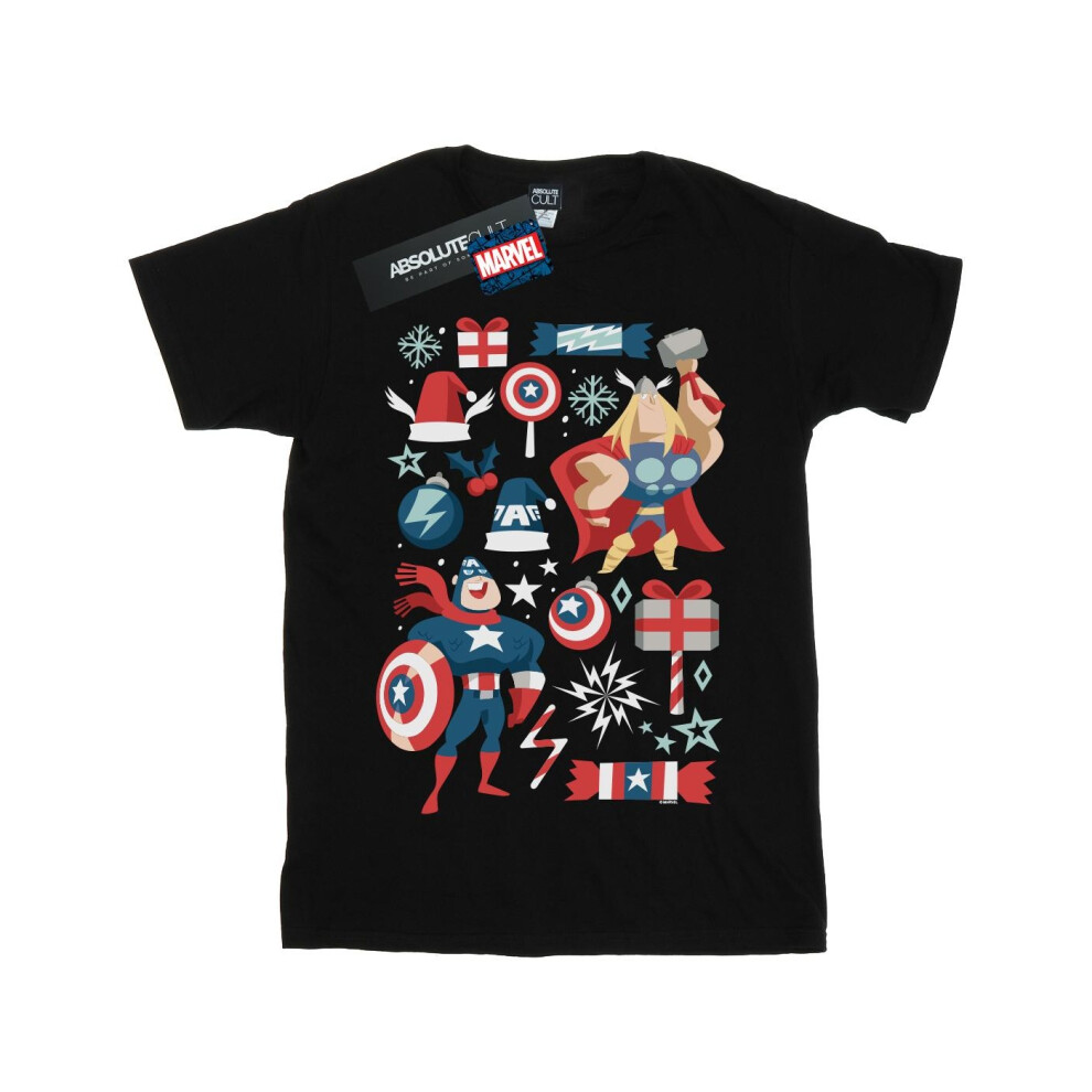 Thor And Captain America Christmas Day T-Shirt