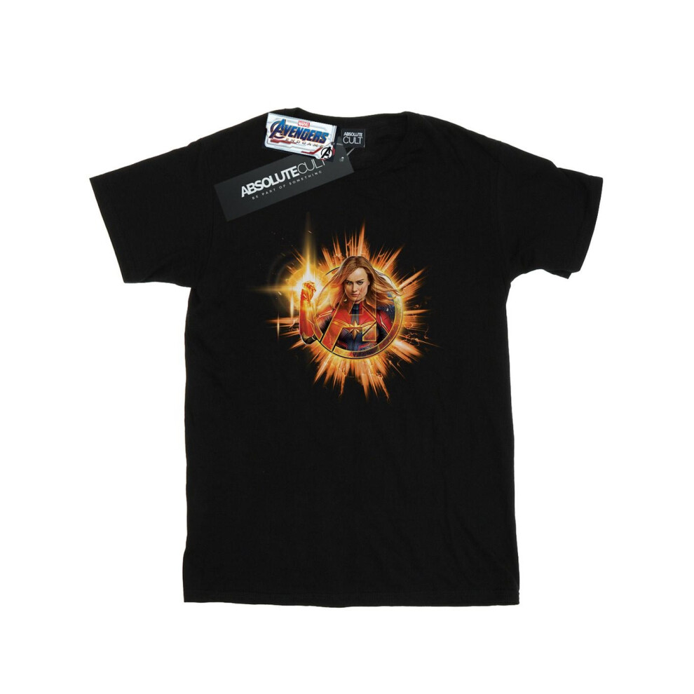 Marvel Girls Avengers Endgame Captain Marvel Blast Cotton T-Shirt