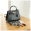 (Black) Crocodile pattern Kelly bag hand-held cross-body bag 1