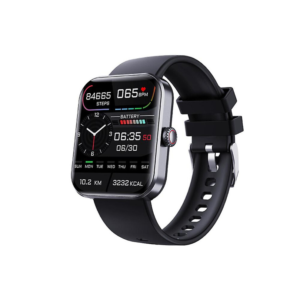 (Black) Blood Glucose Smart Watch F57l 1.91 Inch Body Temperature Fitness Tracker Heart Black 8795862927115