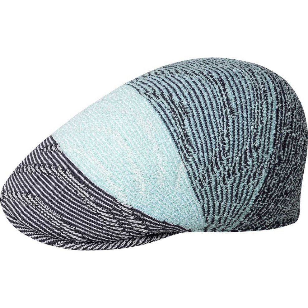 Kangol Mens Wavy Stripe 507 Flat Ivy Cap Classic Fabric Hat - Blue Tint Multi