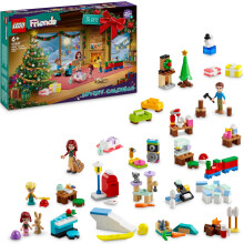 LEGO Friends Advent Calendar 2024, Christmas Countdown Toy for Kids with 24 Surprises Including 5 Mini-Doll Characters and 3 Animal Figures