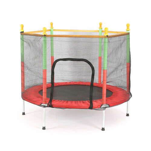 5FT Kid Trampoline Exercise Jumping Bed Round W/Safety Enclosure Pad 1