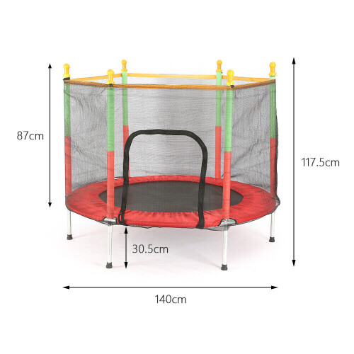 5FT Kid Trampoline Exercise Jumping Bed Round W/Safety Enclosure Pad 2
