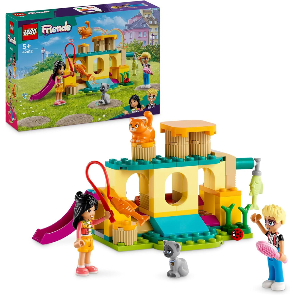 Lego Friends Cat Playground Adventure, Animal Toy With Figures And Pet Accessories Including A Fish