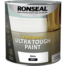 Ronseal RSLSWUTMP25L Stays ULT/Tough Matt Paint, White, 2.5 Litre