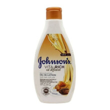 Johnson's Vita-Rich Oil Infusion Rejuvenating Oil-In-Lotion With Almond Oil & Shea Butter 250ml |Nourishing, Hydrating & Softening Dry Skin