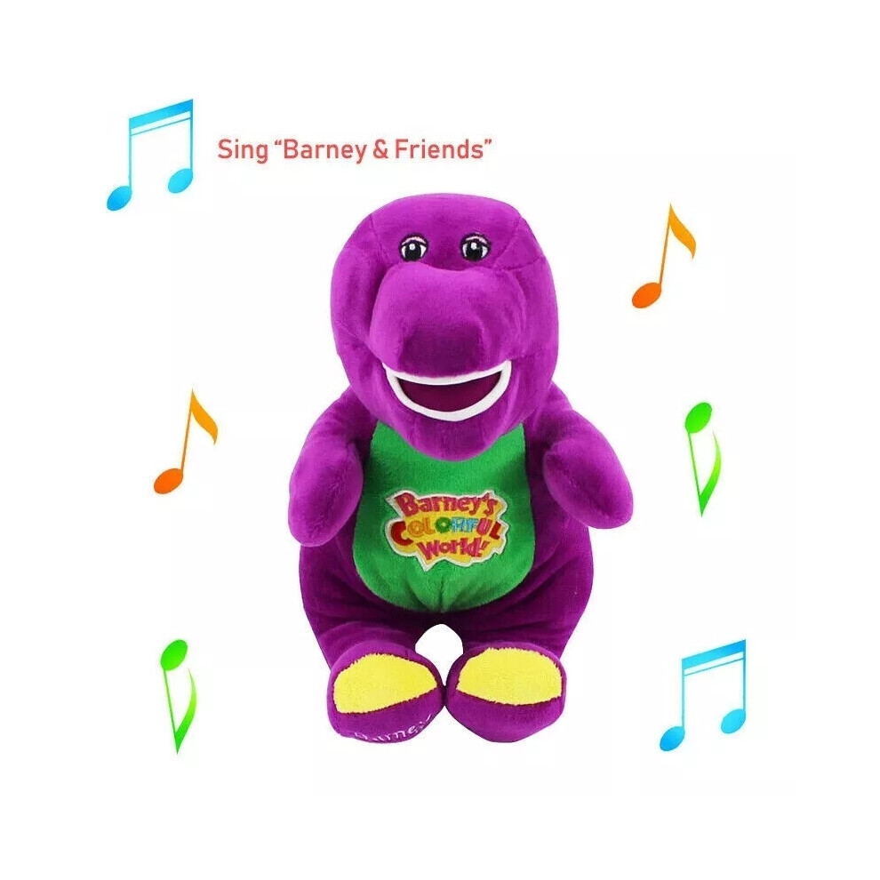 28cm/11" Barney Dinosaur Sing I LOVE YOU Song Kids Music Plush Doll Toy Gift UK