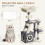 (Dark Grey/Beige) 107cm Cat Tree Four-Layer Soft Plush Cat Tower With Scratch Post Top Perch 1