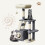(Dark Grey/Beige) 107cm Cat Tree Four-Layer Soft Plush Cat Tower With Scratch Post Top Perch 3