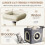 (Dark Grey/Beige) 107cm Cat Tree Four-Layer Soft Plush Cat Tower With Scratch Post Top Perch 9