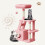 (Pink) 107cm Cat Tree Four-Layer Soft Plush Cat Tower With Scratch Post Top Perch 4