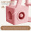 (Pink) 107cm Cat Tree Four-Layer Soft Plush Cat Tower With Scratch Post Top Perch 6