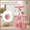 (Pink) 107cm Cat Tree Four-Layer Soft Plush Cat Tower With Scratch Post Top Perch 7