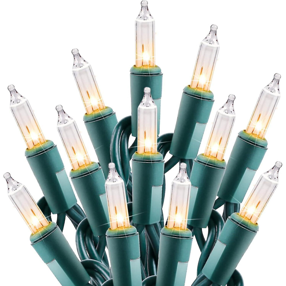Clear Christmas String S 100 Count 25 Feet Incandescent Bulb Mini S For Indoor Xmas Tree Light/Green