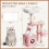 (Pink/White) 107cm Cat Tree Four-Layer Soft Plush Cat Tower With Scratch Post Top Perch 1