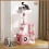 (Pink/White) 107cm Cat Tree Four-Layer Soft Plush Cat Tower With Scratch Post Top Perch 5