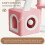 (Pink/White) 107cm Cat Tree Four-Layer Soft Plush Cat Tower With Scratch Post Top Perch 6