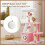 (Pink/White) 107cm Cat Tree Four-Layer Soft Plush Cat Tower With Scratch Post Top Perch 7